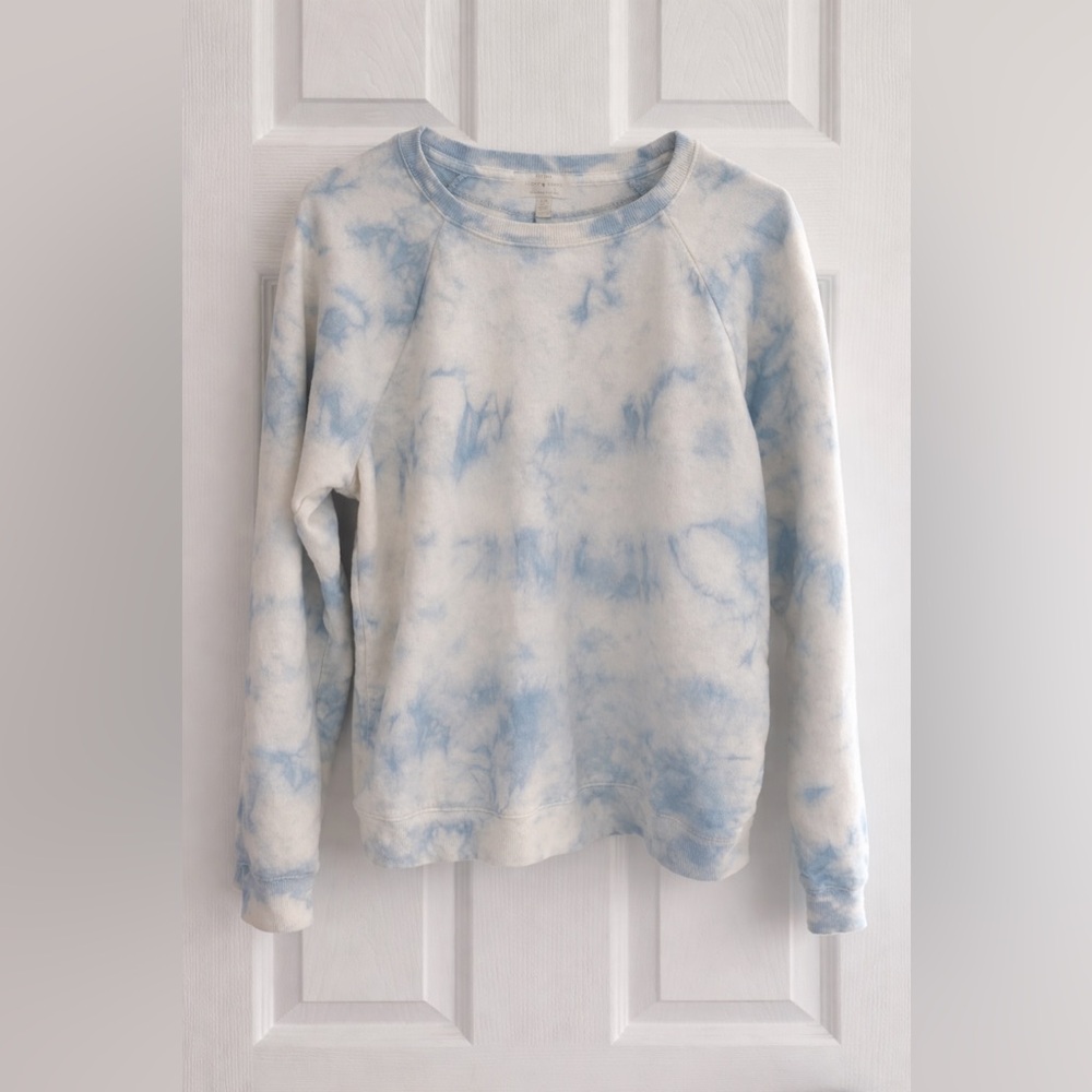 Lucky Brand Blue Tie-Dye Sweatshirt | Size L | Soft Cozy Pullover